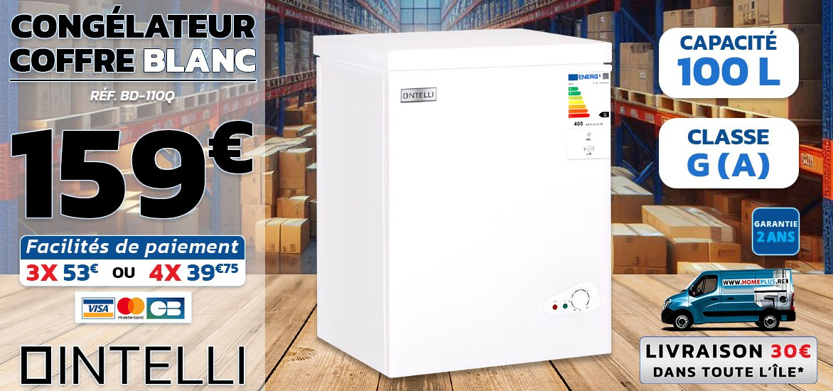 Congélateur coffre 100L INTELLI BD-100Q Blanc G (A)